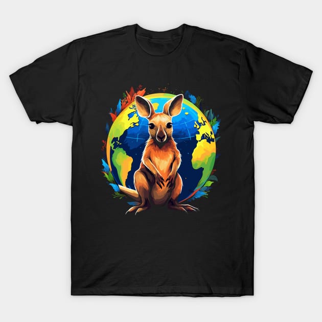 Kangaroo Earth Day T-Shirt by JH Mart